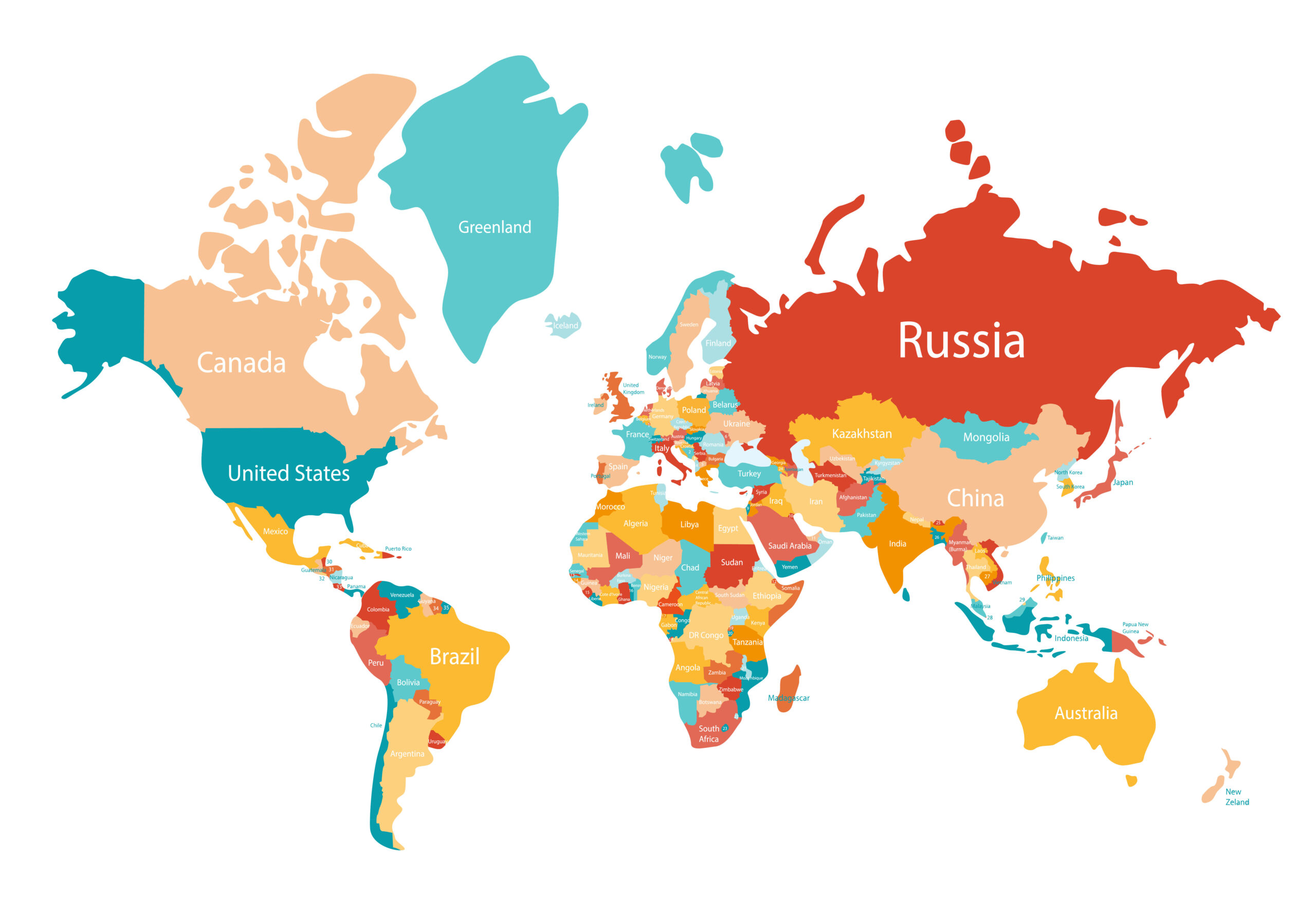 Export Markets World Map